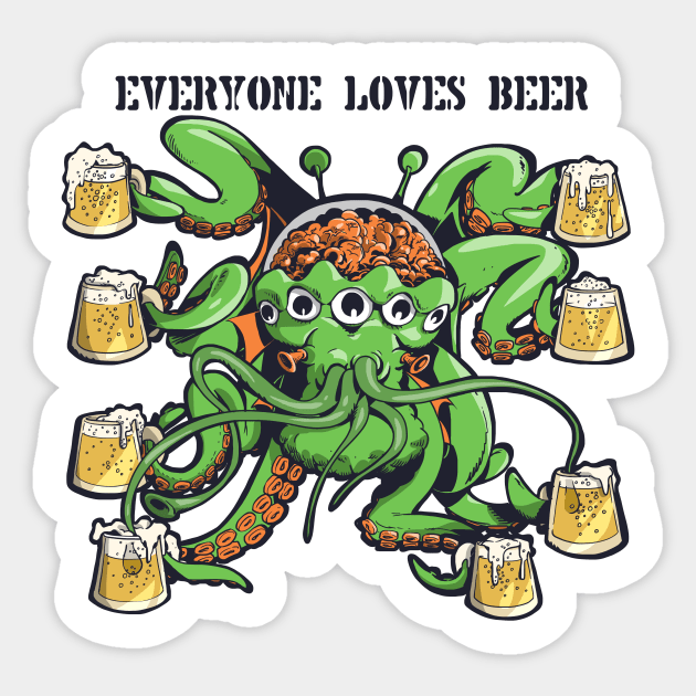 Beer & Alien Sticker by TomiAx